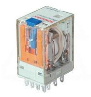 Реле Shenler RKE4CO024LT, 4CO, 5A(250VAC/30VDC), 24VDC, мех. индикация, тест-кнопка с блокировкой, LED